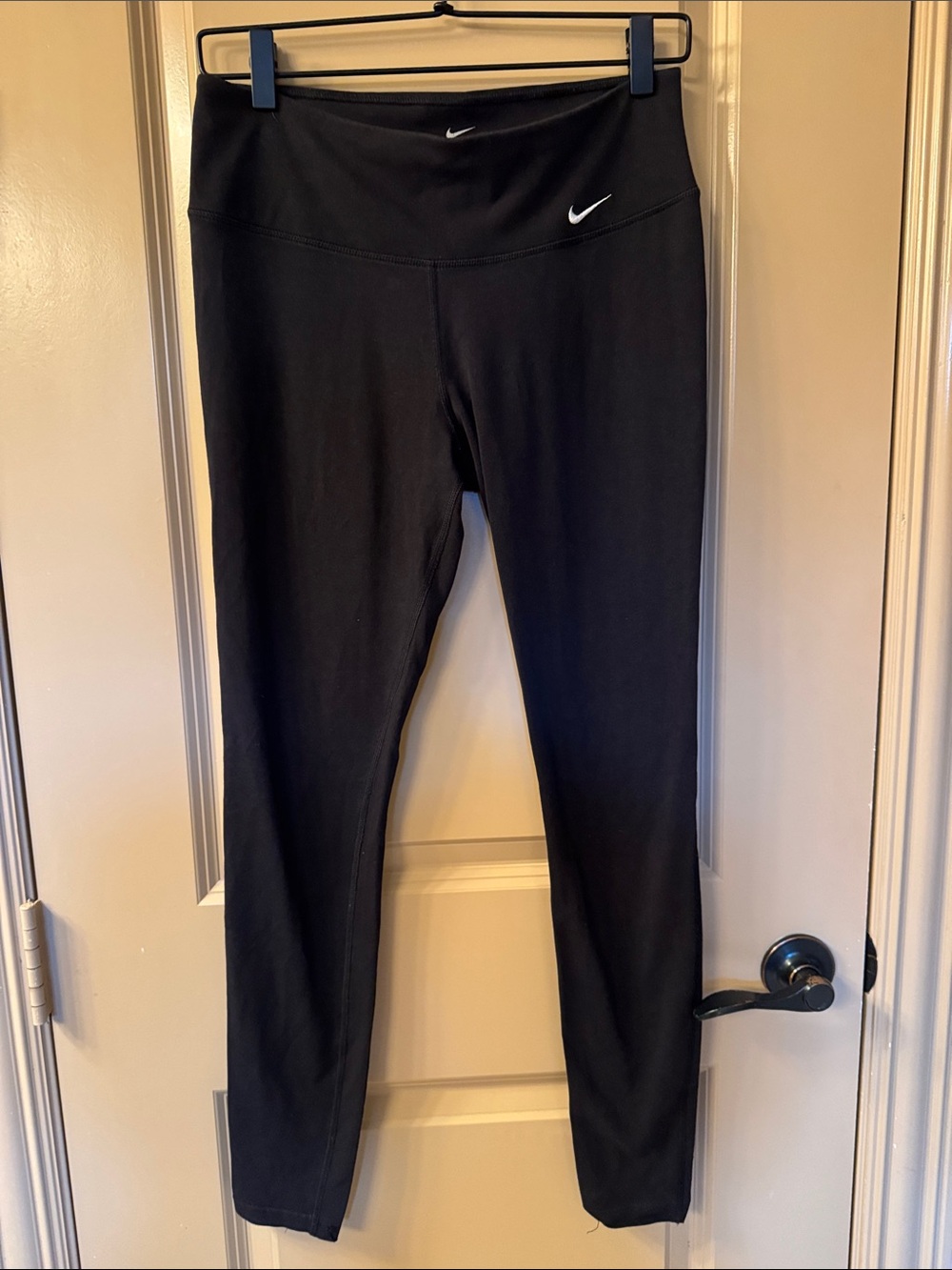 Nike Black Active Leggings with White Swoosh - super soft cotton